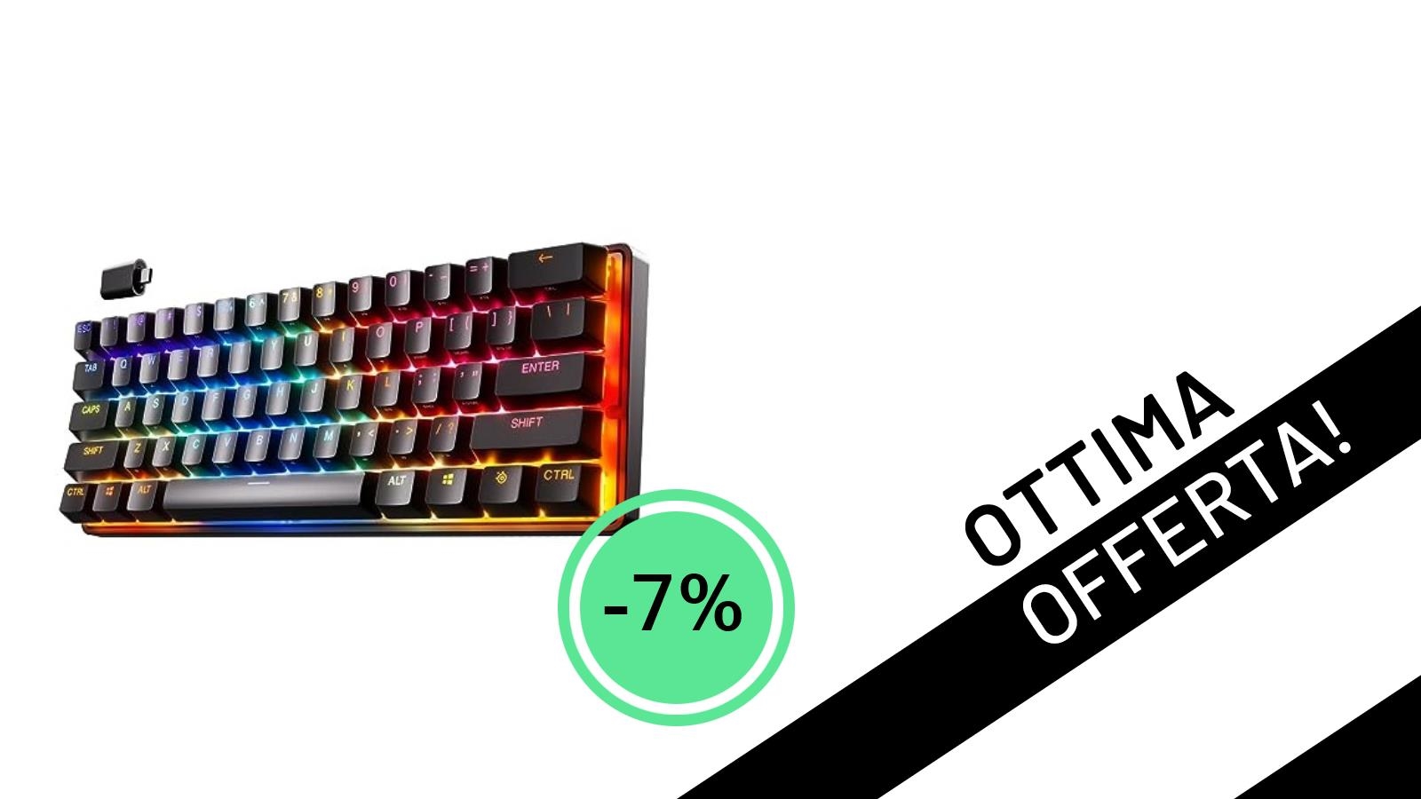 Offerta Esclusiva: SteelSeries Apex Pro Mini Wireless, la Tastiera Gaming Più Veloce, Scontata del 7% a soli 139,99€!