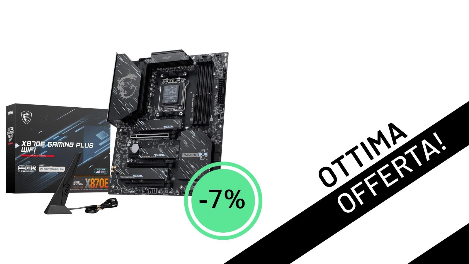 MSI X870E GAMING PLUS WIFI: La Scheda Madre AM5 Definitiva Scontata al 7%!