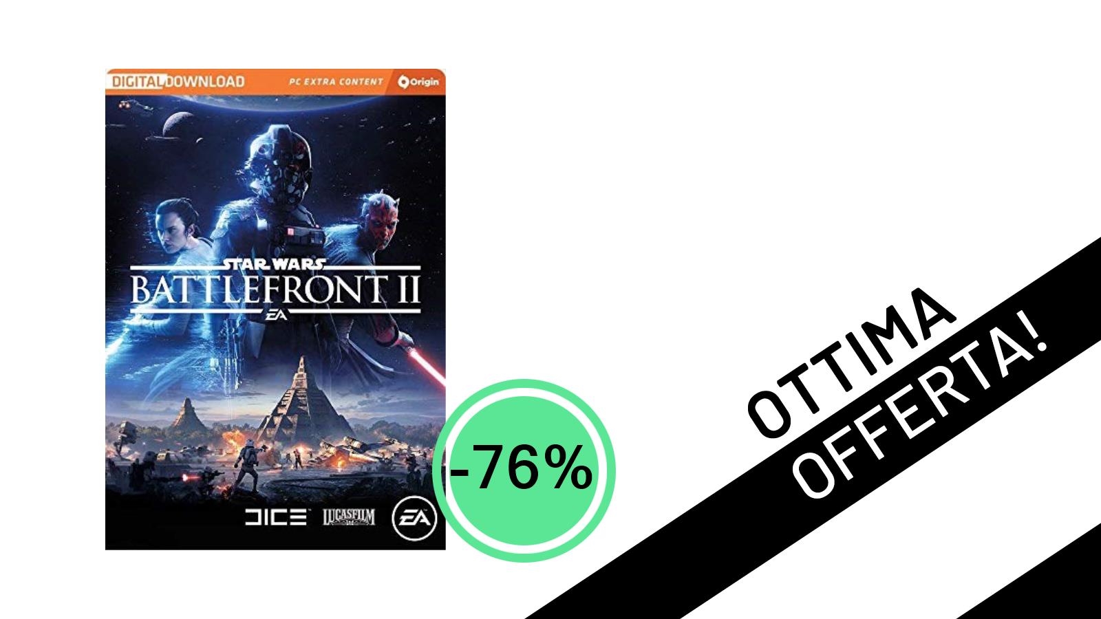 Star Wars Battlefront II per PC a un prezzo galattico: solo 6,03€ con il -76%!