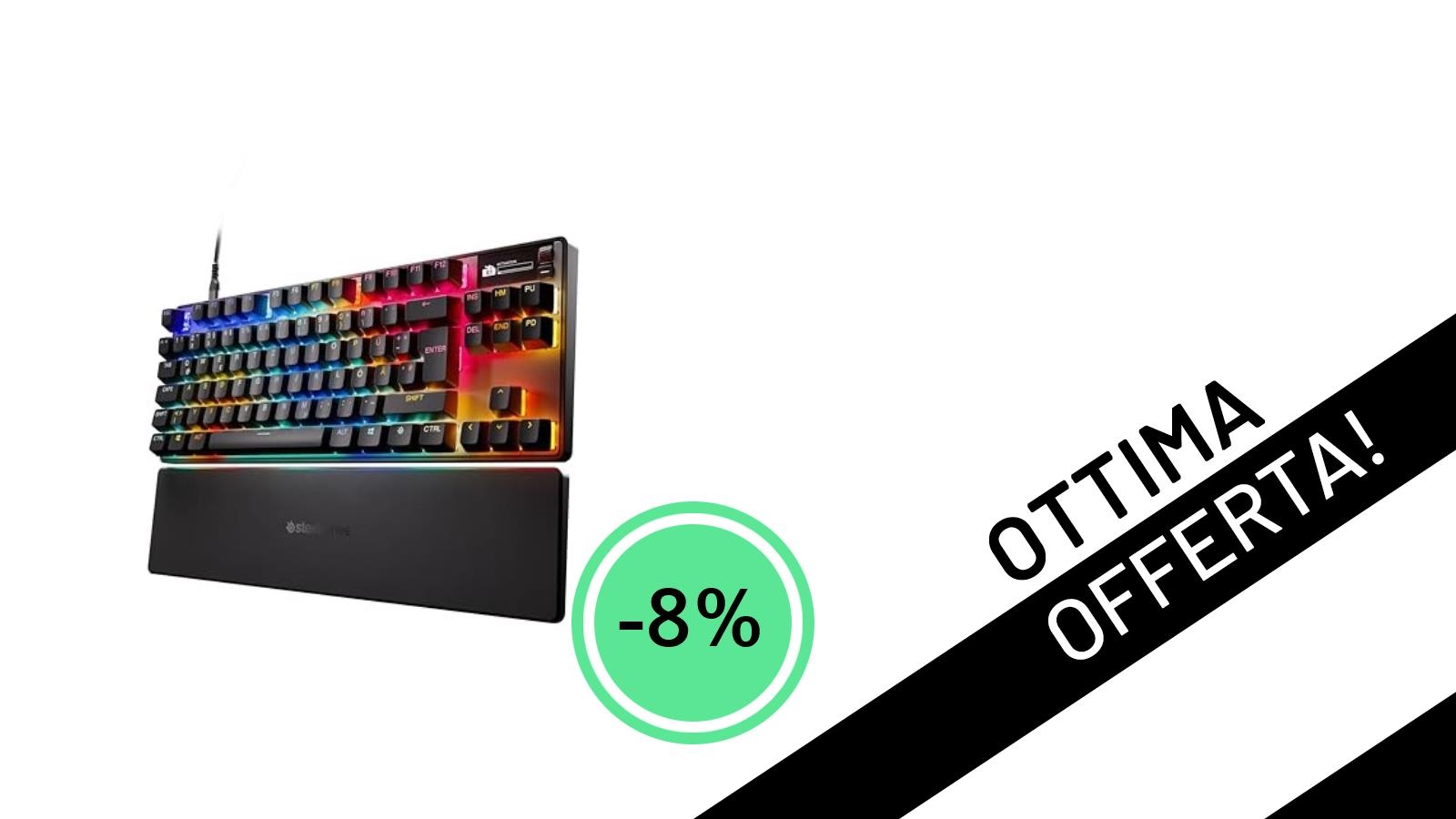 SteelSeries Apex Pro TKL Gen 3: La Tastiera Gaming HyperMagnetic Definitiva Scontata del 8%!