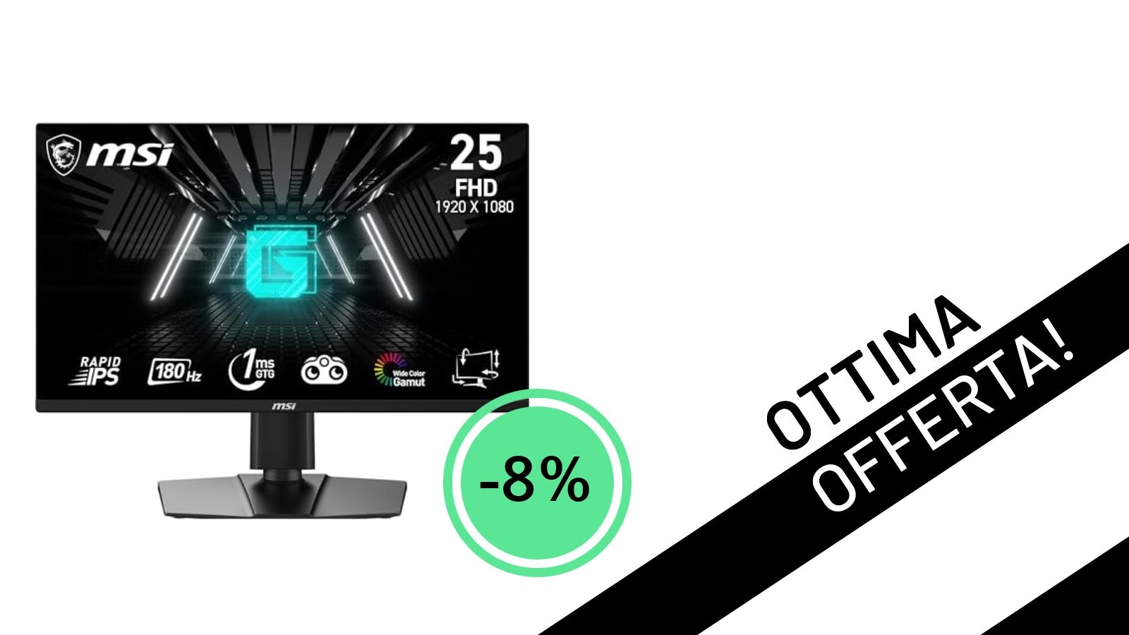 MSI G255PF E2: Il Monitor Gaming da 180Hz a un Prezzo Imbattibile!