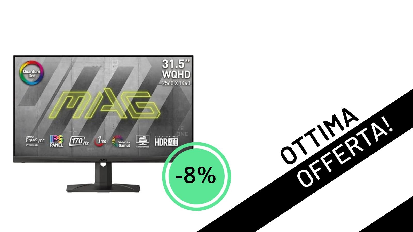 <strong>MSI MAG321QR-QD: Il Monitor Gaming WQHD a 170Hz che Stavi Aspettando, Ora in Offerta!</strong>