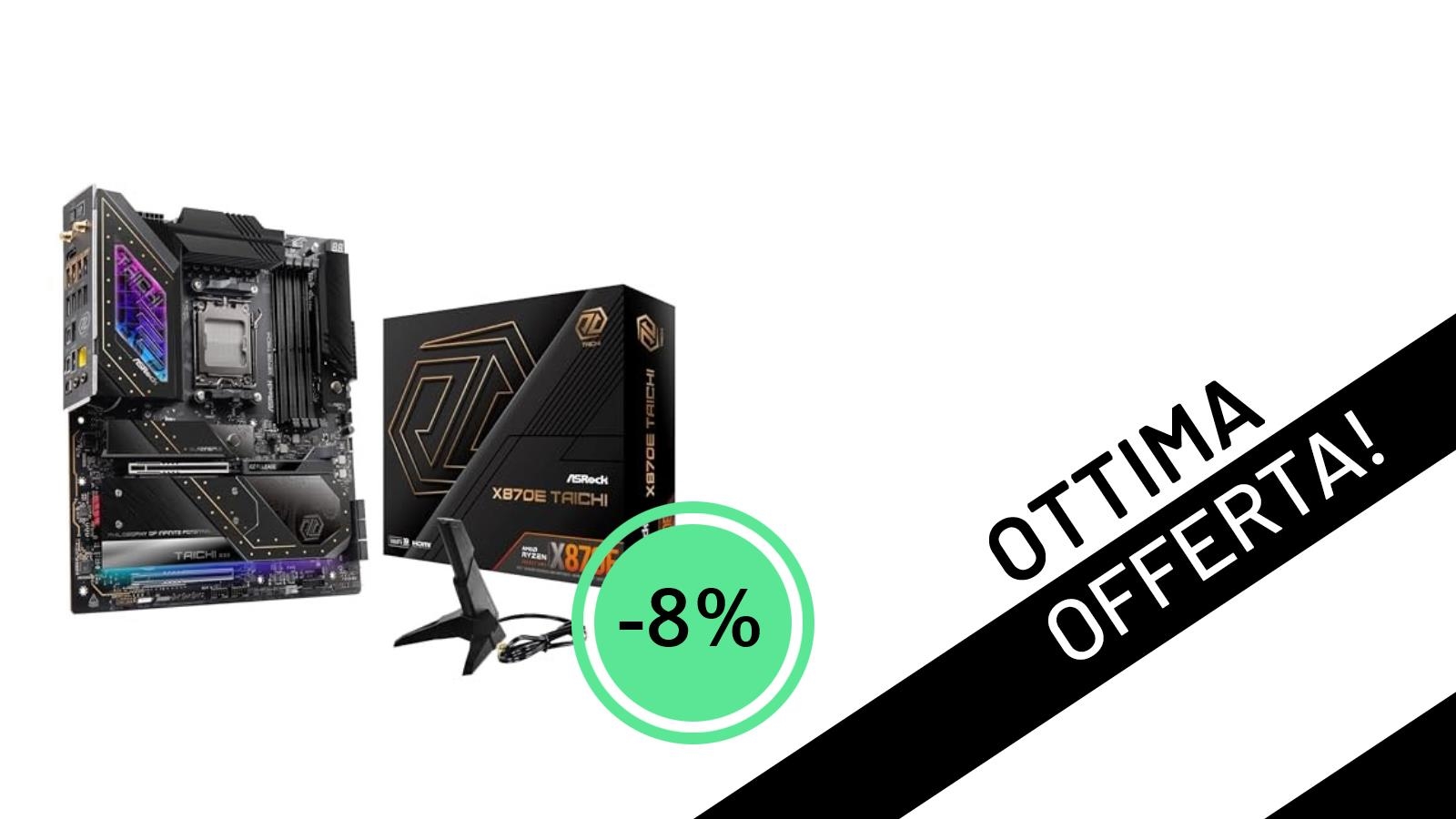 ASRock X870E Taichi (AM5): La Scheda Madre Premium Scende a un Prezzo Incredibile con il -8%!
