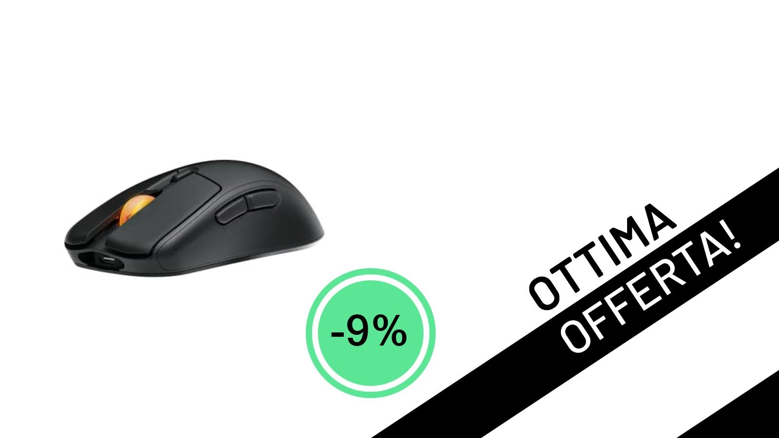 Sconto Incredibile! Il Fnatic Bolt Wireless Gaming Mouse è tuo a soli 86,00€