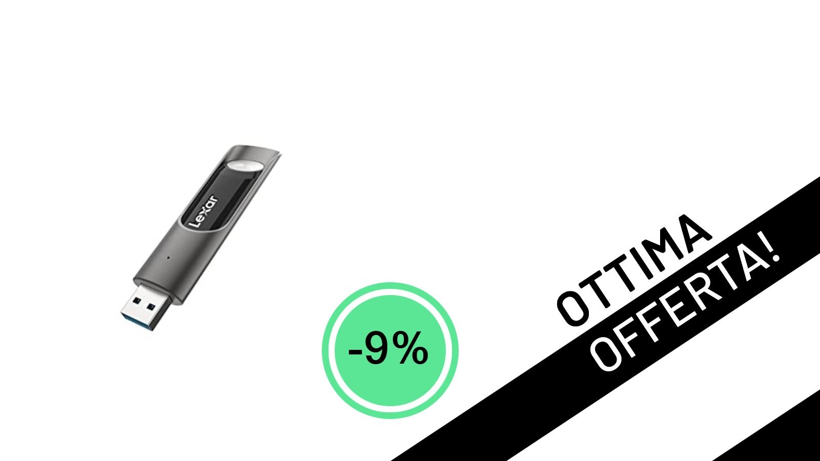 Offerta Imperdibile: La Chiavetta USB Lexar JumpDrive P30 da 1 TB Sfreccia a 450 MB/s con il 9% di Sconto!