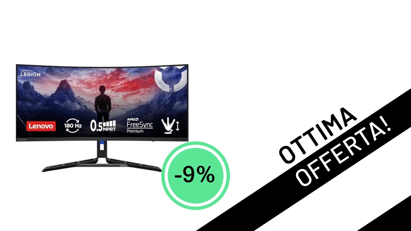 Lenovo Legion R34w-30: Il Monitor Gaming Curvo da 34" a un Prezzo Sbalorditivo!