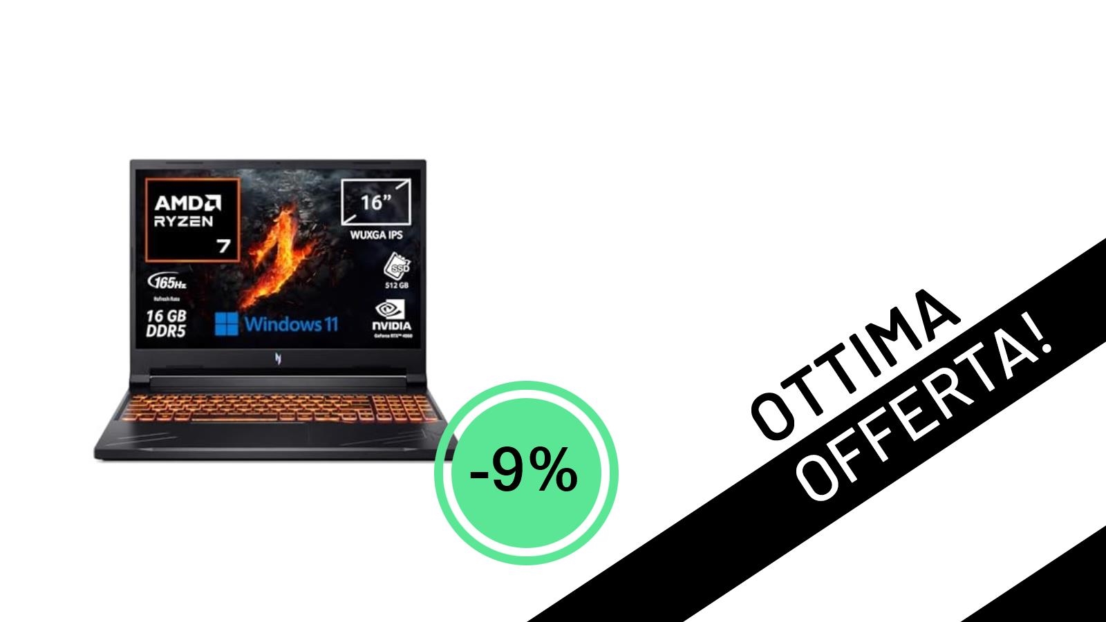 Acer Nitro V 16: Il Notebook Gaming con RTX 4060 a Meno di 1000€? Un Affare Imperdibile!
