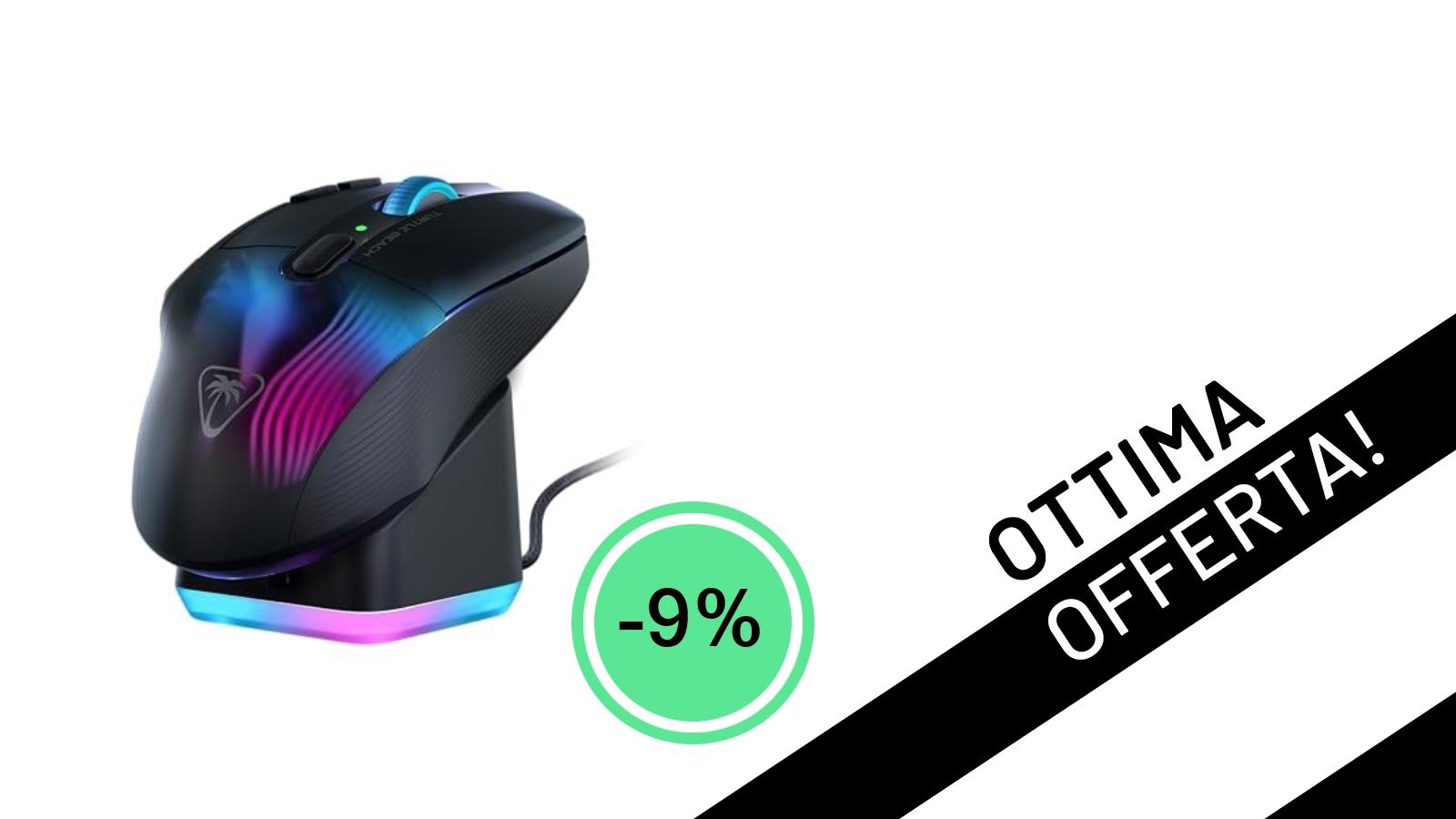 Offerta Esclusiva: Il mouse gaming wireless Turtle Beach Kone XP Air al 9% di sconto!