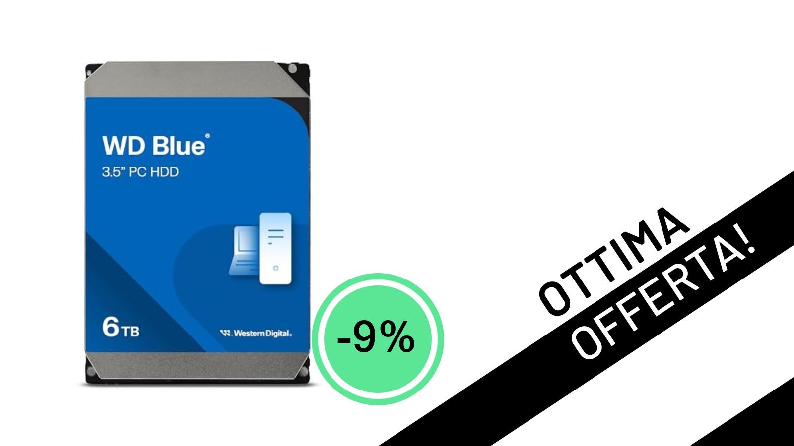 Affare da Non Perdere: Hard Disk WD Blue 6TB a soli 164,13€!