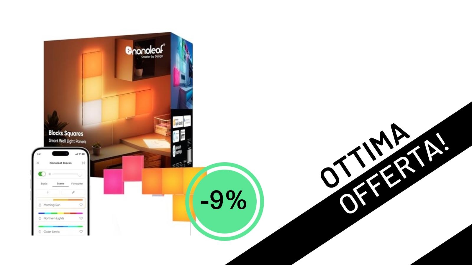 Illumina la tua casa con l'offerta imperdibile sui Nanoleaf Blocks Kit: meno 9%!