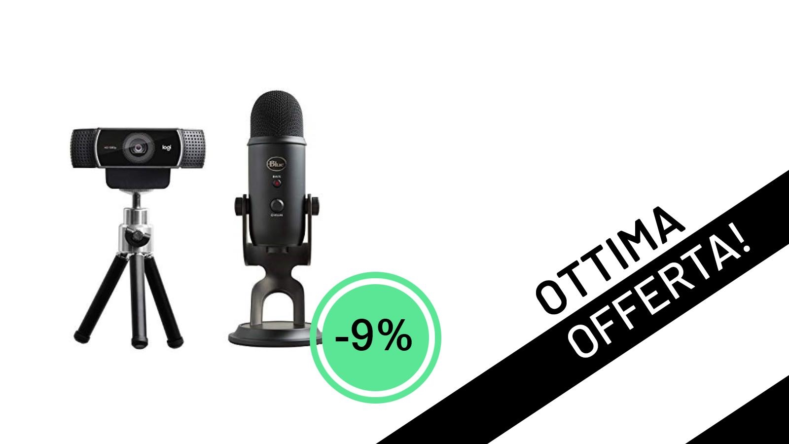 Offerta imperdibile: Il kit Logitech C922 Pro Stream Webcam + Blue Yeti Microfono è tuo a un prezzo mai visto!