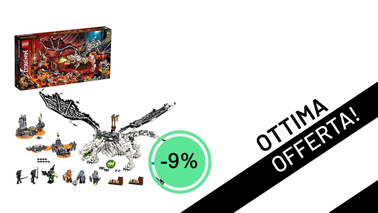 Offerta Imperdibile: Il LEGO NINJAGO Drago dello Stregone Teschio al -9%, Un'Avventura 2in1 Ti Aspetta!