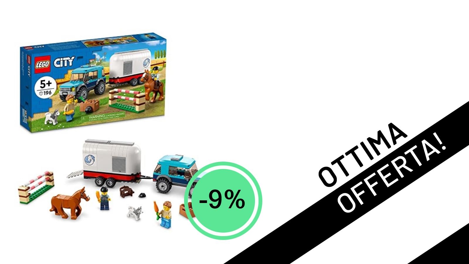 Non perdere il LEGO City Horse Transporter 60327: -9% di sconto, ora a soli 59,00€!